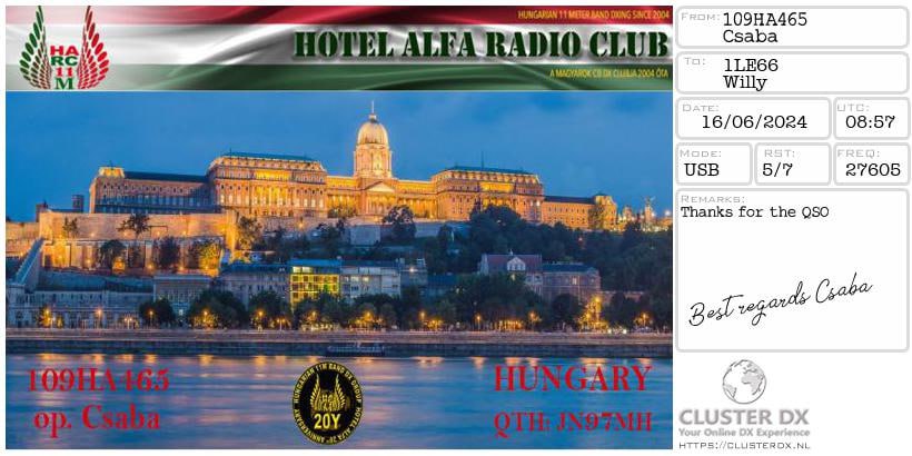 eQSL 109HA465 Mr. Csaba
